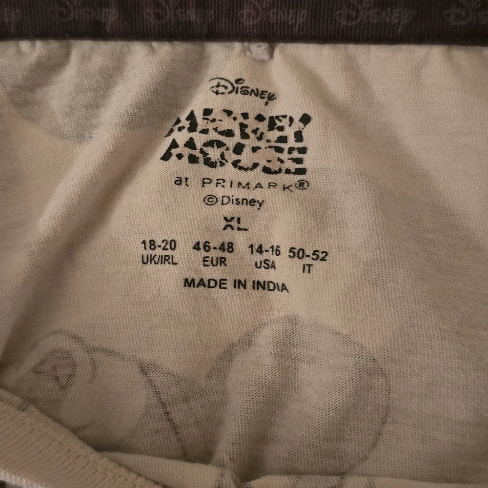 Disney Mickey Mouse Pajama Set Primark Loungewear Sleepwear Gray XL - Picture 3 of 11